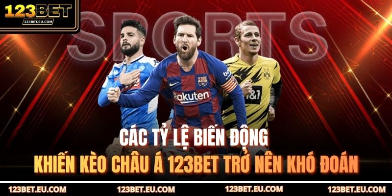 Các tỷ lệ biến động khiến kèo châu Á 123BET trở nên khó đoán