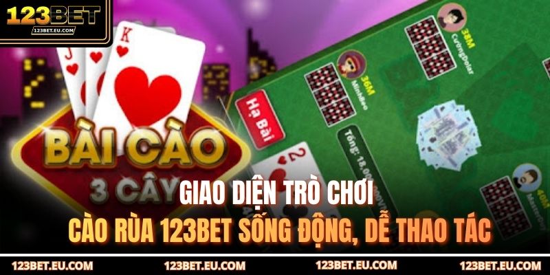 Giao diện trò chơi cào rùa 123BET sống động, dễ thao tác